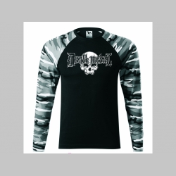Death Metal pánske tričko (nie mikina!!) s dlhými rukávmi vo farbe " metro " čiernobiely maskáč gramáž 160 g/m2 materiál 100%bavlna